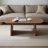47" Oval Coffee Table, Modern Solid Wood Veneer Center Table-1908749053