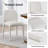 Modern Upholstered Curved Back Neutral Fabric Dining Chair-32645545