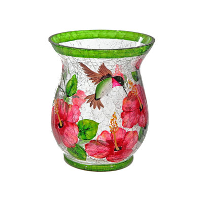 Hibiscus avec petite ouragan en verre