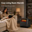 Chauffage d'appoint portatif à chauffage rapide, commandes simples sur le dessus, protection contre la surchauffe – Ventilateur compact et léger pour chambre, bureau et usage intérieur à domicile