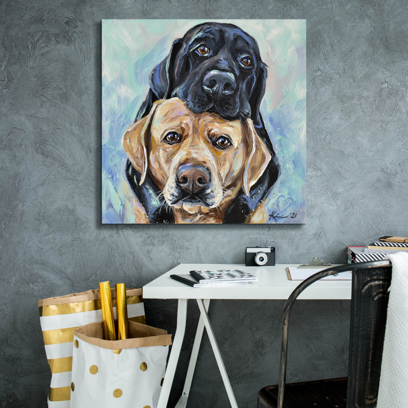 "Lark Manor ™" Must Love Dogs Labs "par Lindsay Kivi, art mural sur toile, H 26 po x l 26 po