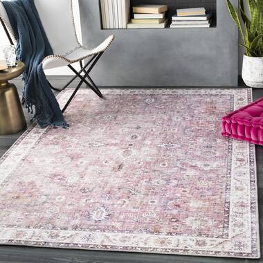 Engelhardt Floral Machine Made Power Loom Chenille Area Rug in Ivory/Pink Mistana Rug Size: Rectangle 9'2 x 12'2