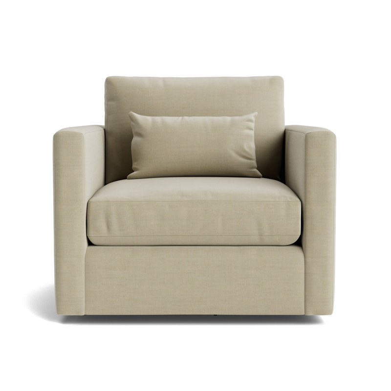 Haywood Full Swivel Chair, Performance Linen - Flax
