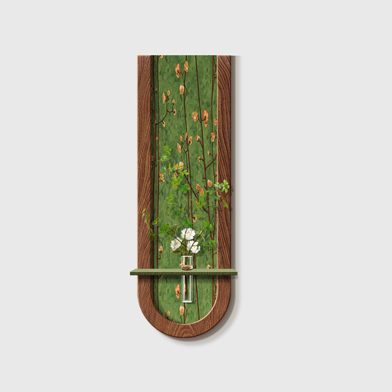Art mural vert et vert en forme de grès, H 47,24 po x l 15,75 po