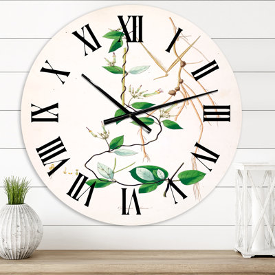 Vintage London Plants IV - Farmhouse wall clock