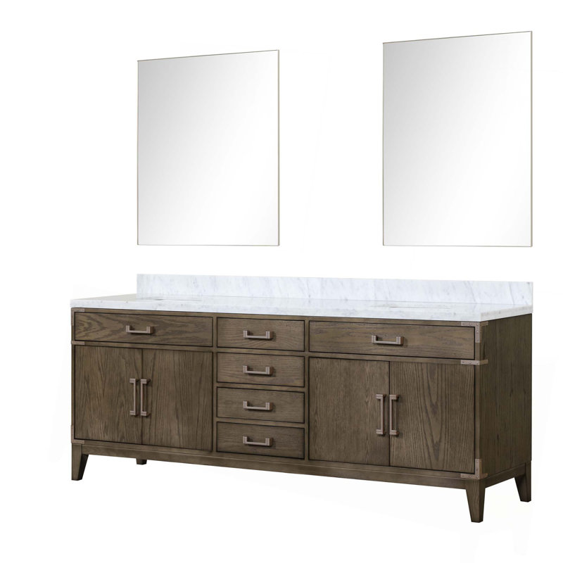 Meuble-lavabo double avec miroirs