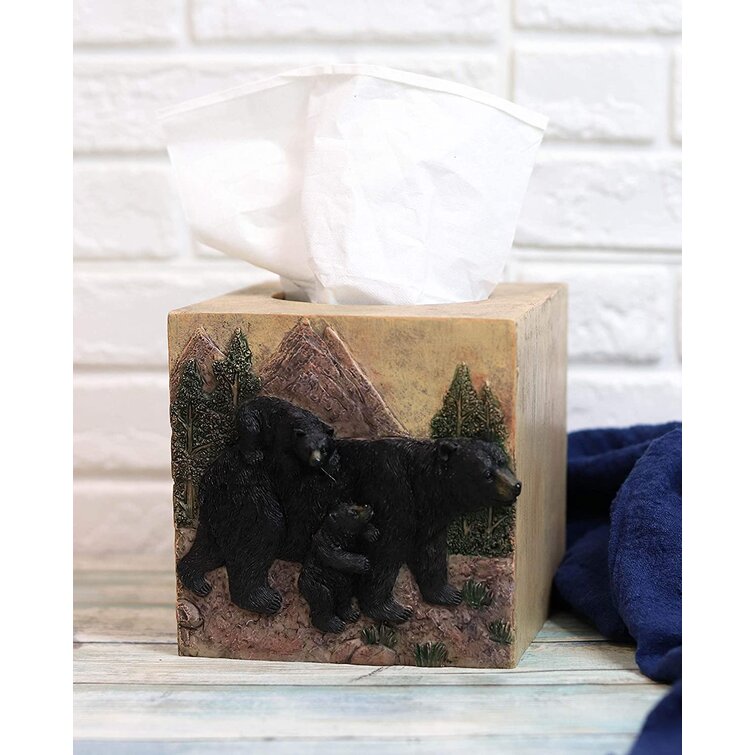 Brown Bear Toilet Paper Holder Bathroom Wall Mount Cabin Rustic Lodge  Country