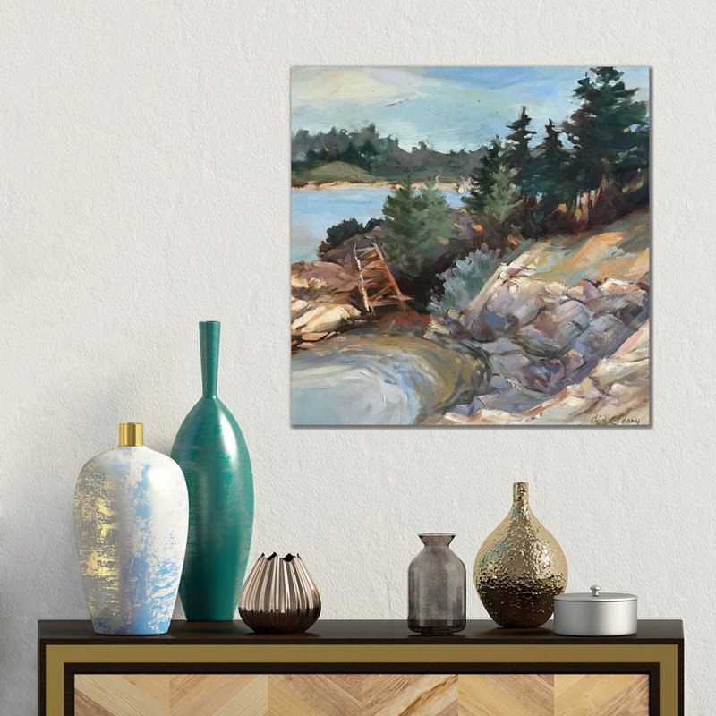 Maine Bluffs 1 Piece Wall Art on Canvas, 45.72 cm H x 45.72 cm W x 1.905 cm D, Does Not Apply
