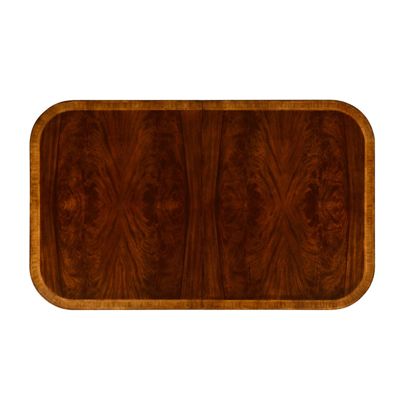 Buckingham Dining Table, Medium Antique Mahogany, 46" W x 75.5" L