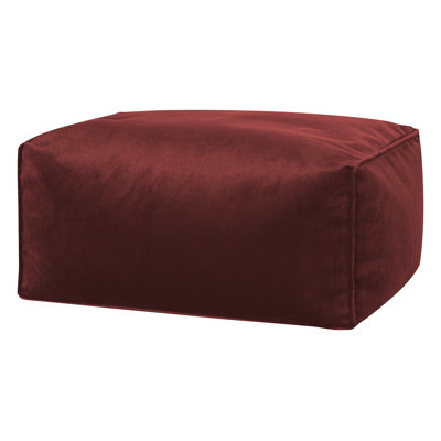 Mattox 25" Wide Velvet Rectangle Pouf Ottoman