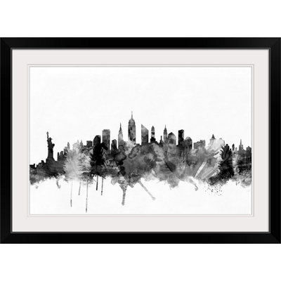«Francy New York City Skyline» par Michael Tompsett - impression d'art graphique