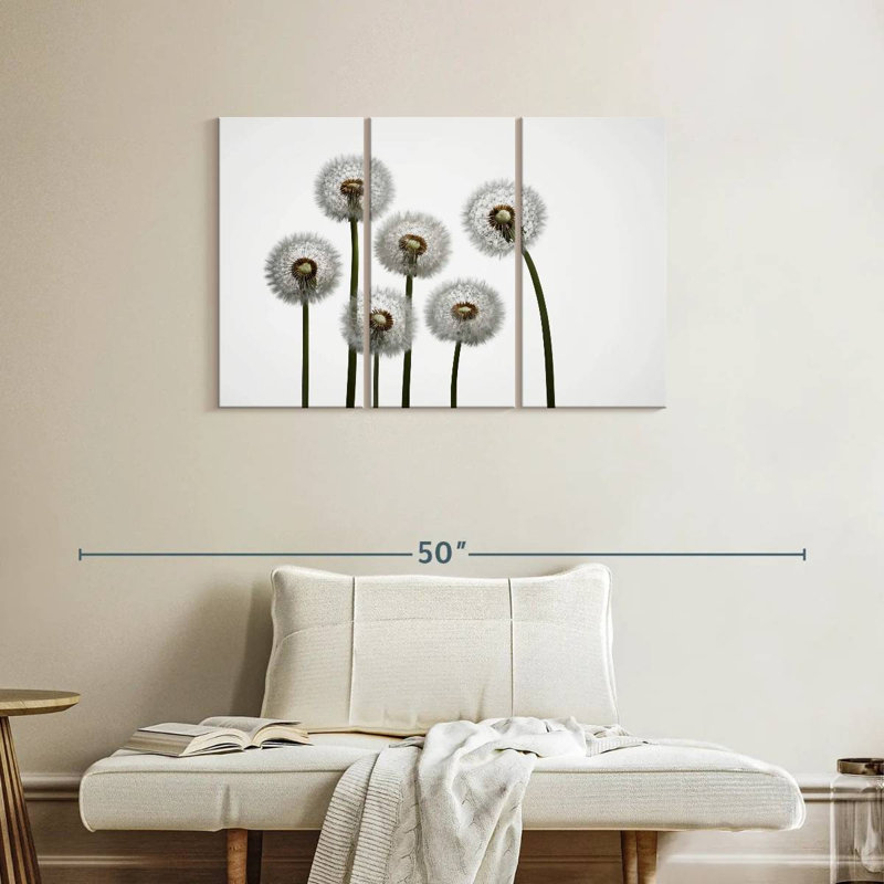 Harnek Five Dandelion Stalks, 24" H x 38" W
