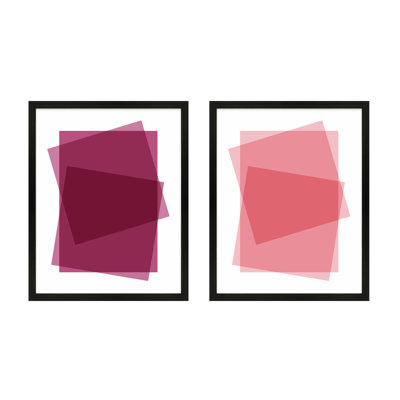 Claret & Pink Kami Print by Jacques Pilon
