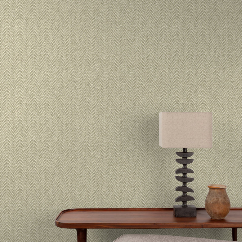 Structured Walls Collection Natural Weave Wallpaper Roll, Green