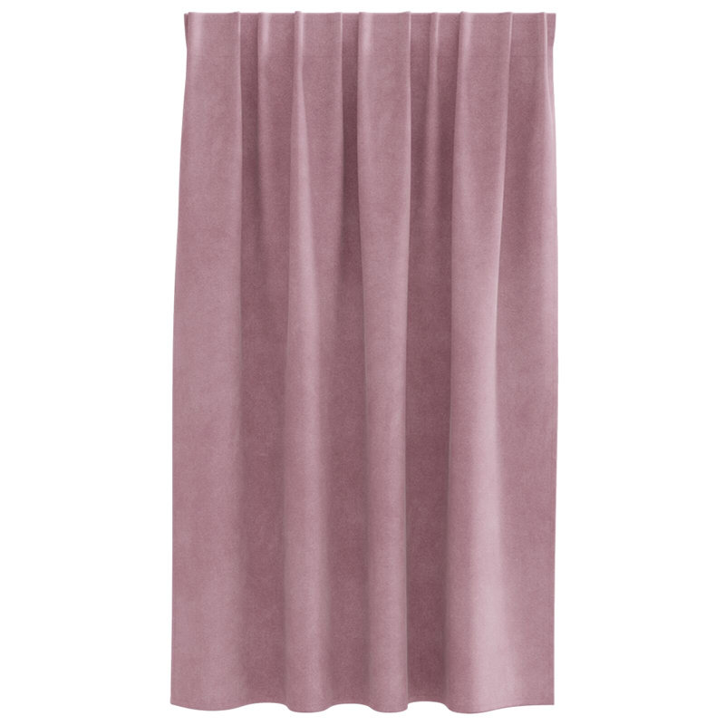 Curtains Polyester 140Cm Sound-Absorbing, Pink, 140cm Width x 140cm Drop