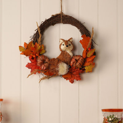 Faux Rattan 38cm Wreath Hanger