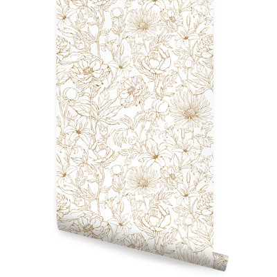 Debraha Peel & Stick Floral Roll