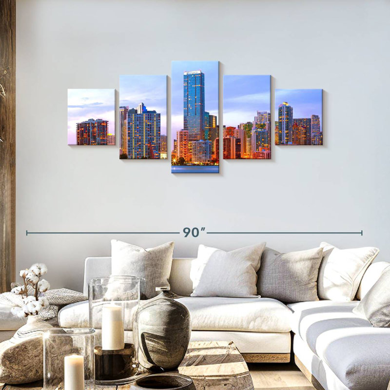 Miami Metropolitan Skyline, 30" H x 68" W