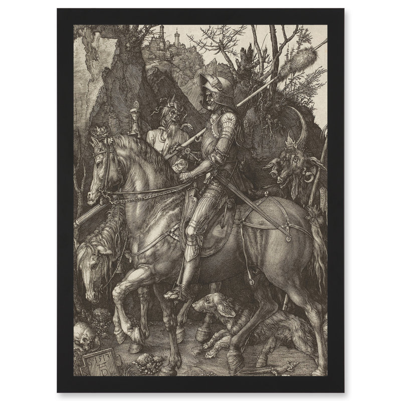 Albrecht Durer Knight Death Devil by Albrecht Dürer - Single Picture Frame Print