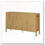 Armoire de rangement 57,5 po avec porte à rayures, crochets latéraux et tablettes réglables 57,5 po-1921137049