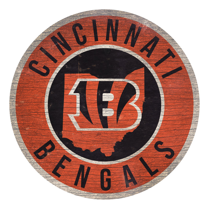 NFL, print on wood, Bengals de Cincinnati