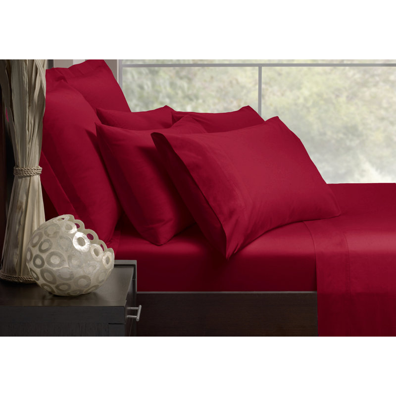 Ensemble de draps, Rouge, Très grand