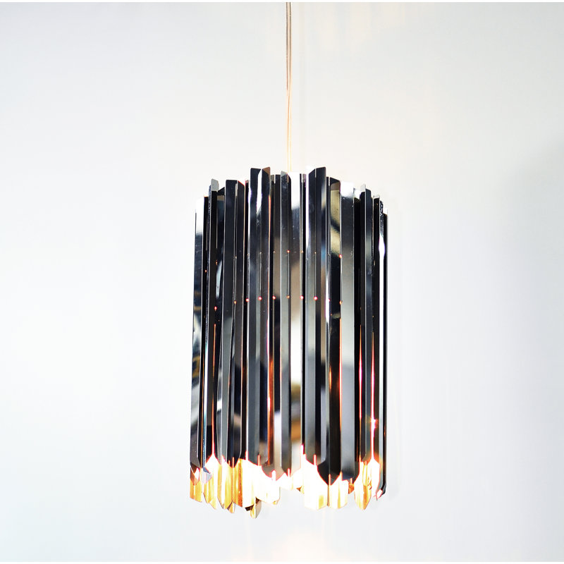 Facet 1 - Light Unique/Statement Pendant, Polished Stainless Steel