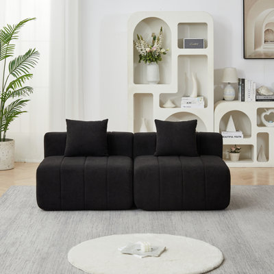 Daijha Modular Compression Sectional Sofa with Soft Upholstery