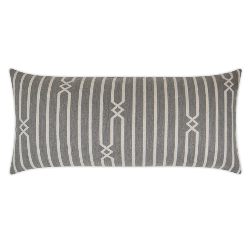 Kitri Striped Sunbrella® Outdoor Throw Pillow, Stone