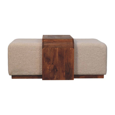 Boucle Upholstered Bench