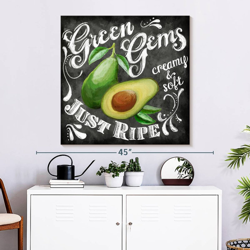Yarlin Chalkboard Avocado, 33" H x 33" W