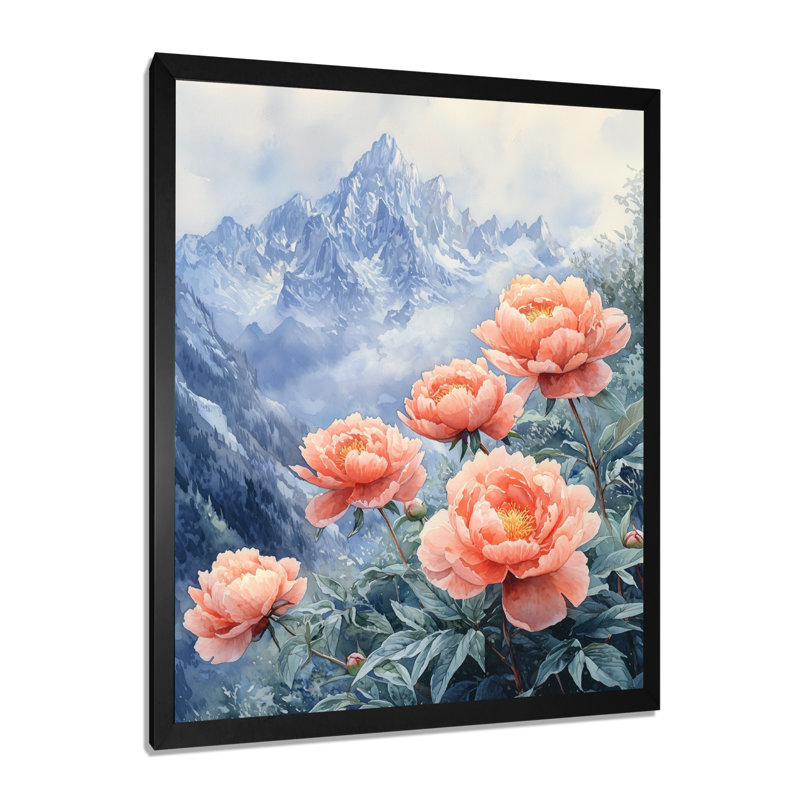 Giachetti - Floral Canvas Prints, Black, H 20 po x l 12 po, Reproduction encadrée d'une seule photo