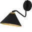 Applique murale 1 lumière noir mat Alterma