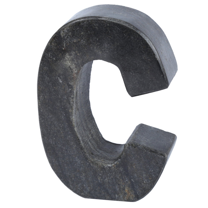 Serre-livres lettre Marble Stone, Noir