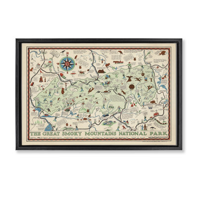 Toile flottante encadrée Great Great Smoky Mountains par Stellar Design Studio