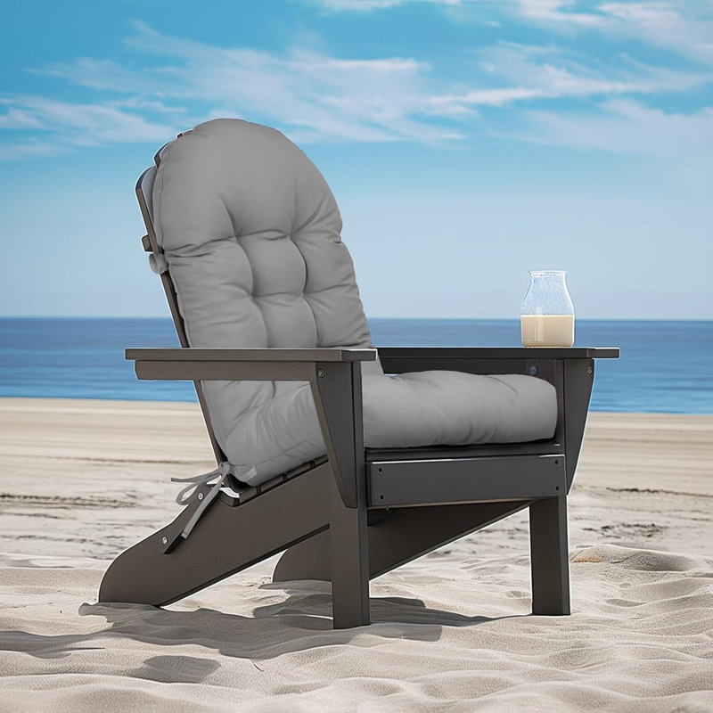 Adirondack Chair Cushion With Tie Outdoor Adirondack Chair Cushions Thick Tufted High Back Rocking Chair Cushions For Indoor Patio Furniture Chair Pads