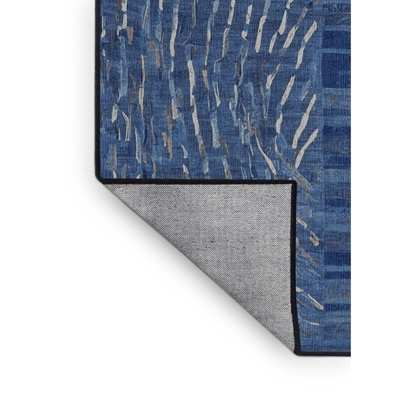 Machine Washable Gray Area Rug, Runner 2' x 4'