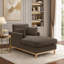 Chaise longue en tissu velours Searle Pierre-130033866