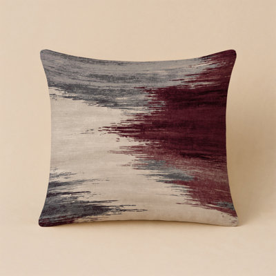 Watercolor Gray Indoor and Outdoor Throw Pillow