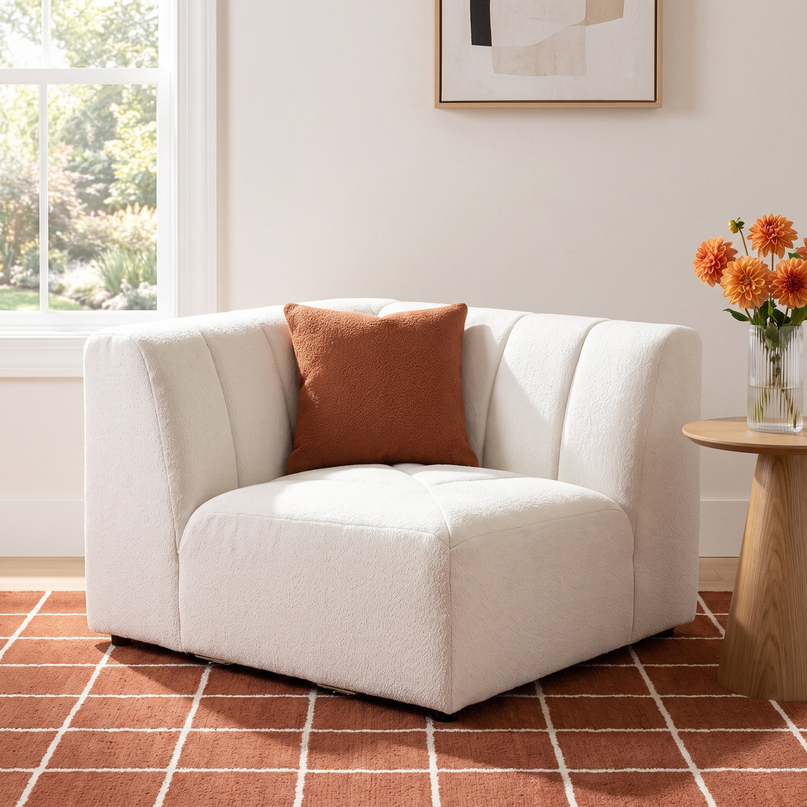 Bowry Corner Accent Chair, Fayette Cloud