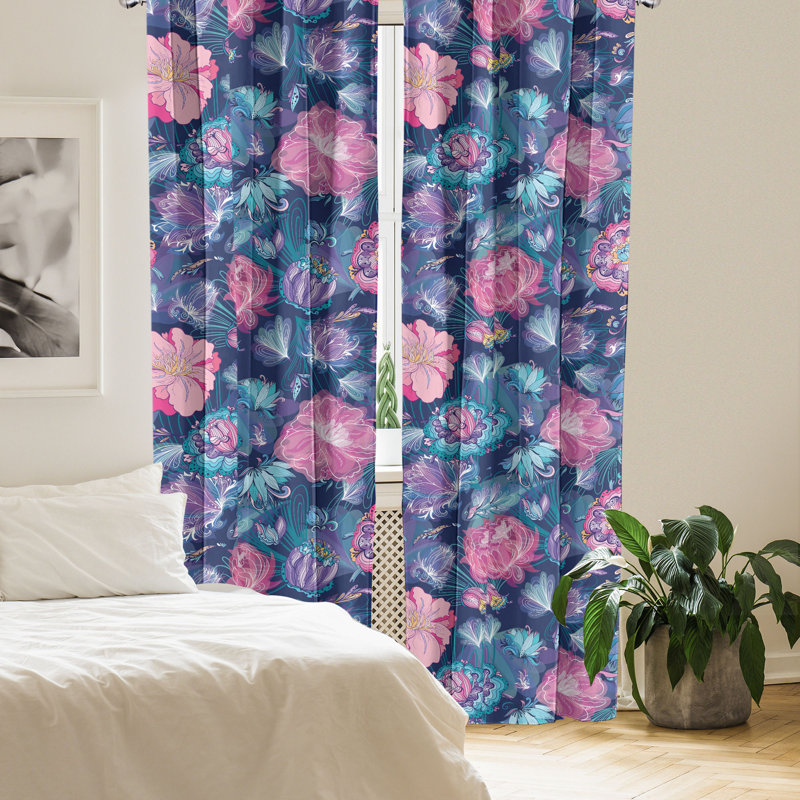Semi Sheer Curtain Pair, 56" W x 95" L