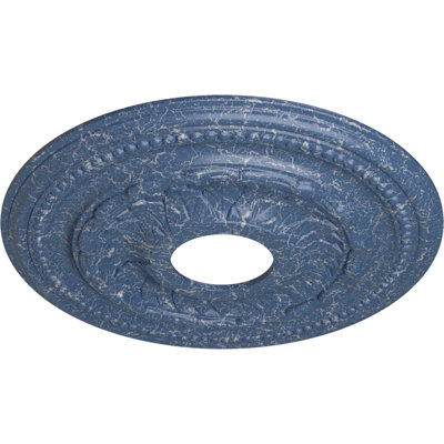 Médaillon de plafond Endurathane Foster, 15 3/4 po x P 2 po (convient aux auvents jusqu'à 9 5/8 po), fini peint craquelé peint à la main