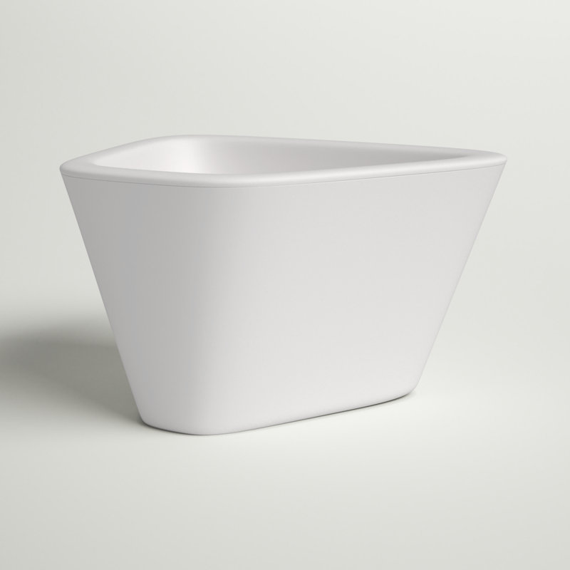 Pot à fleurs en plastique Calliope, H 9,8 po x l 16,6 po x P 15,75 po, Blanc