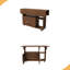 Multi-Functional Folding Table With Storage Shelves And Wheels, 47 Inch Foldable Dining Table For Small Spaces, Compact Desk For Kitchen, Dorm, Office