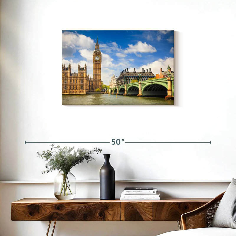 London Sights, 20" H x 30" W