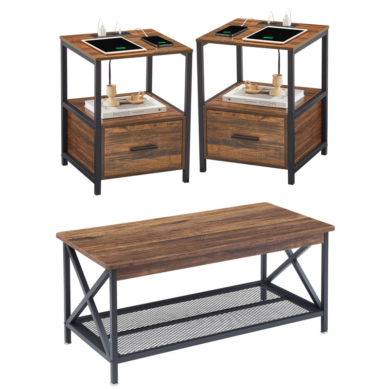 Ensemble de 3 tables basses