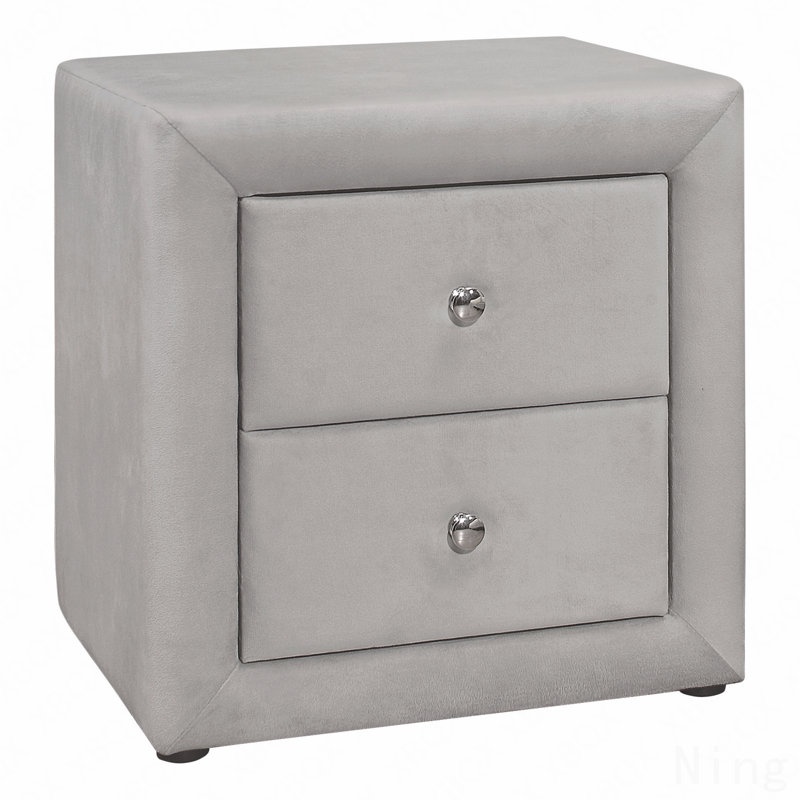 Table de chevet, bout, côté, lampe, tiroir de rangement, chambre à coucher, revêtement, Gris clair