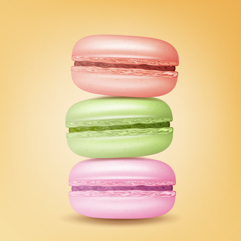 Flieger Macarons sur toile par Pikepicture, H 12 po x l 12 po