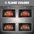 28 Inch Infrared Electric Fireplace Insert With Realistic Flame, Crackling Sound, Touch Panel & Trim Kit