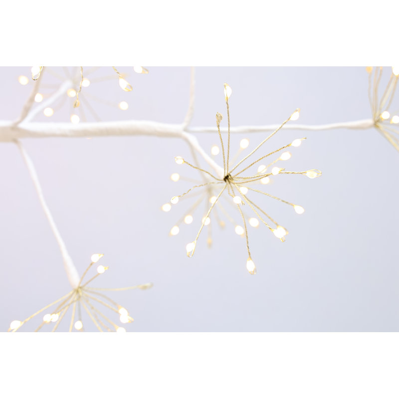 Arbre en grappe de 5 pi avec 720 DEL blanc chaud pour l'intérieur seulement, Blanc